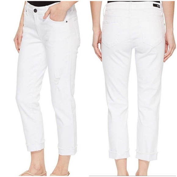 Kut from the Kloth Denim - KUT JEANS WHITE CROP mid rise SIZE 2P